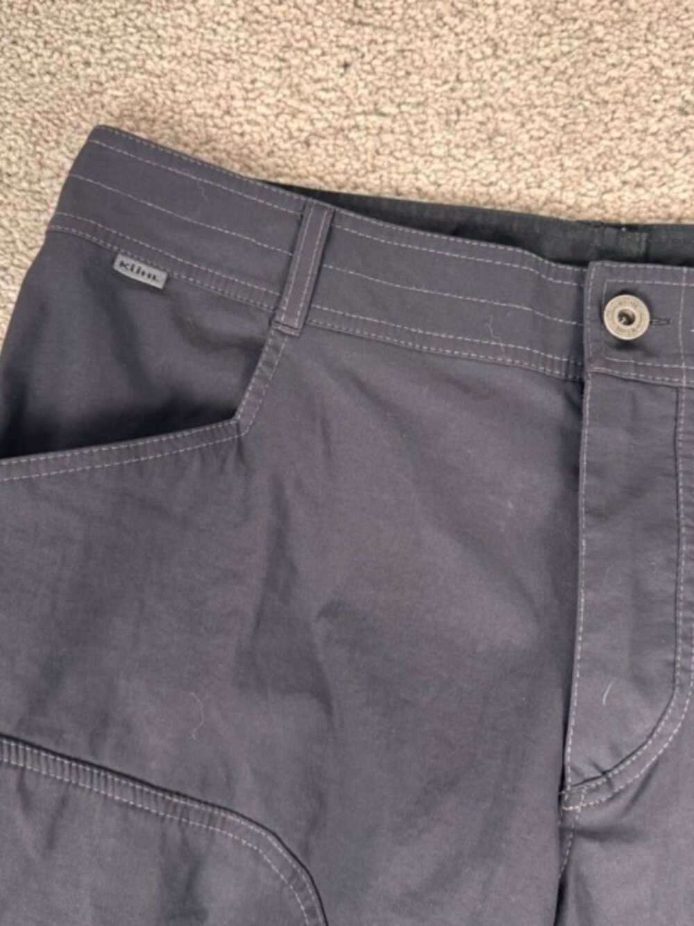 Kuhl Renegade Rock Pants Men's Size 34x33 Grey Nylon Stretch Hiking Outdoors - Picture 4 of 12